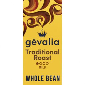 Gevalia Traditional Roast Whole Bean Coffee, Mild & Smooth Arabica Blend (12 oz) n3kdu
